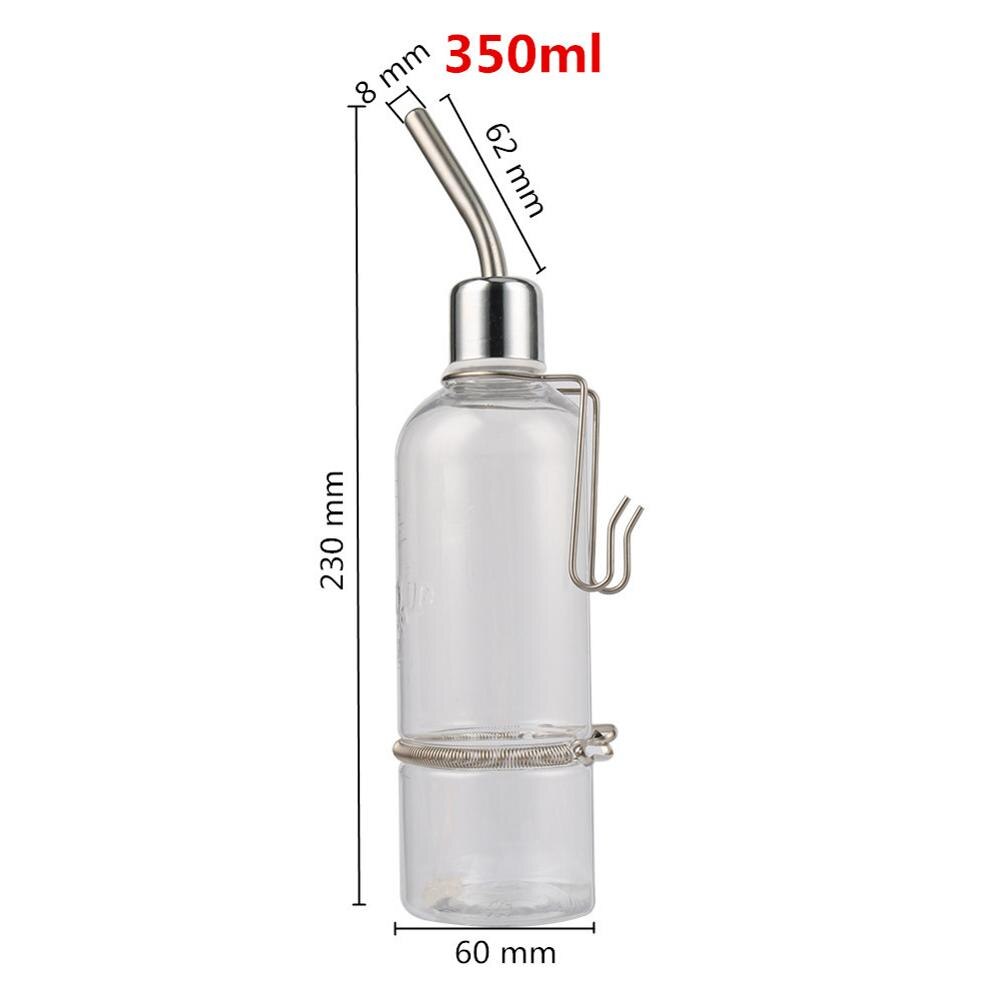 Bebedero para conejos, botella de agua para mascotas, dispensador para hámster, conejillo de indias, erizo, Totoro, 180ml/350ml, 1 unidad: 350ml