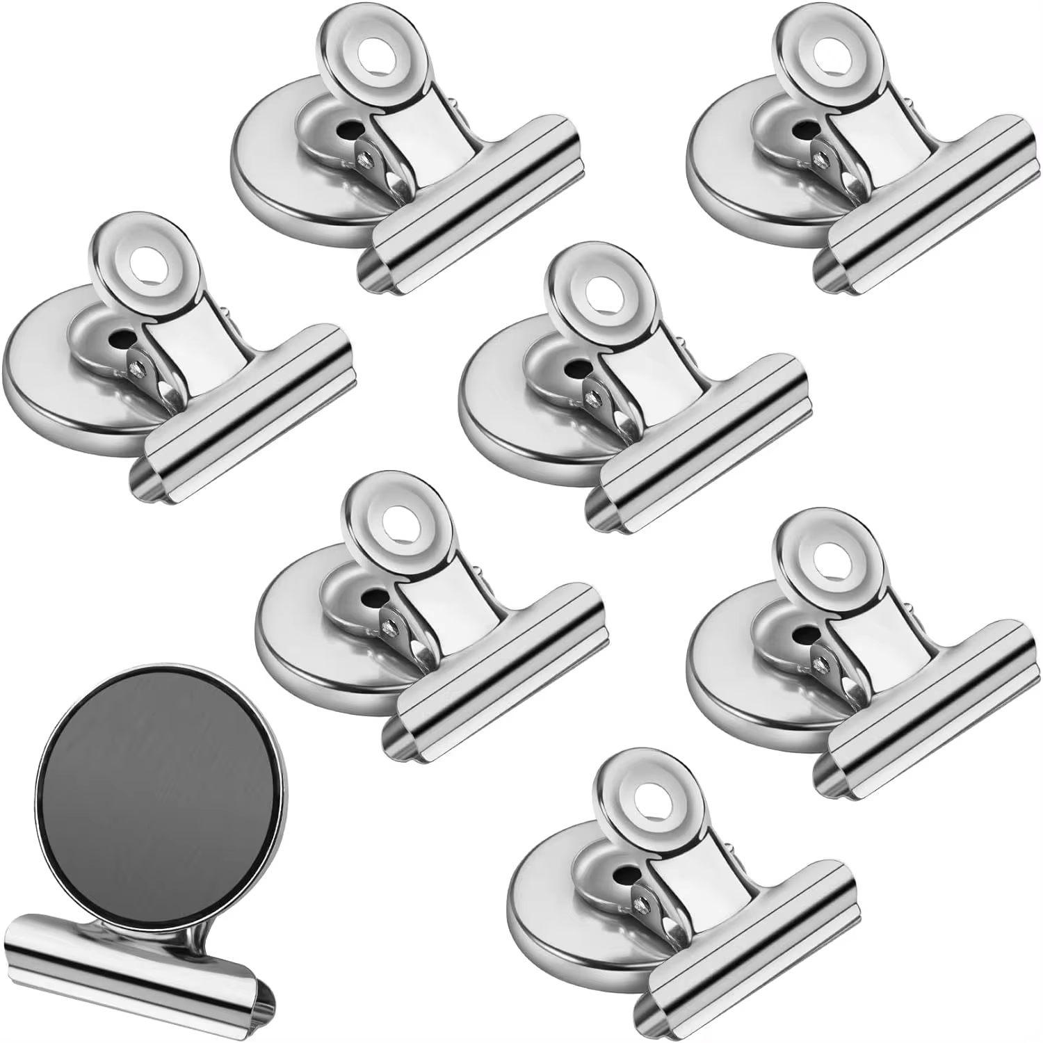 Metall-Magnetklammern für Kühlschrank, Kühlschrank-Magnetklammern, magnetische Dichtungsklammern, magnetische Clips für Kühlschrank-Whiteboard: Licht Gelb