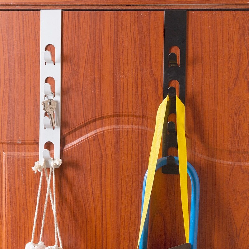 Behind The Door Hook Nail-free Non-stick Metal Wall-mounted Hanger Door Clothes Hat Hook Kitchen Bathroom Multi-function Hook