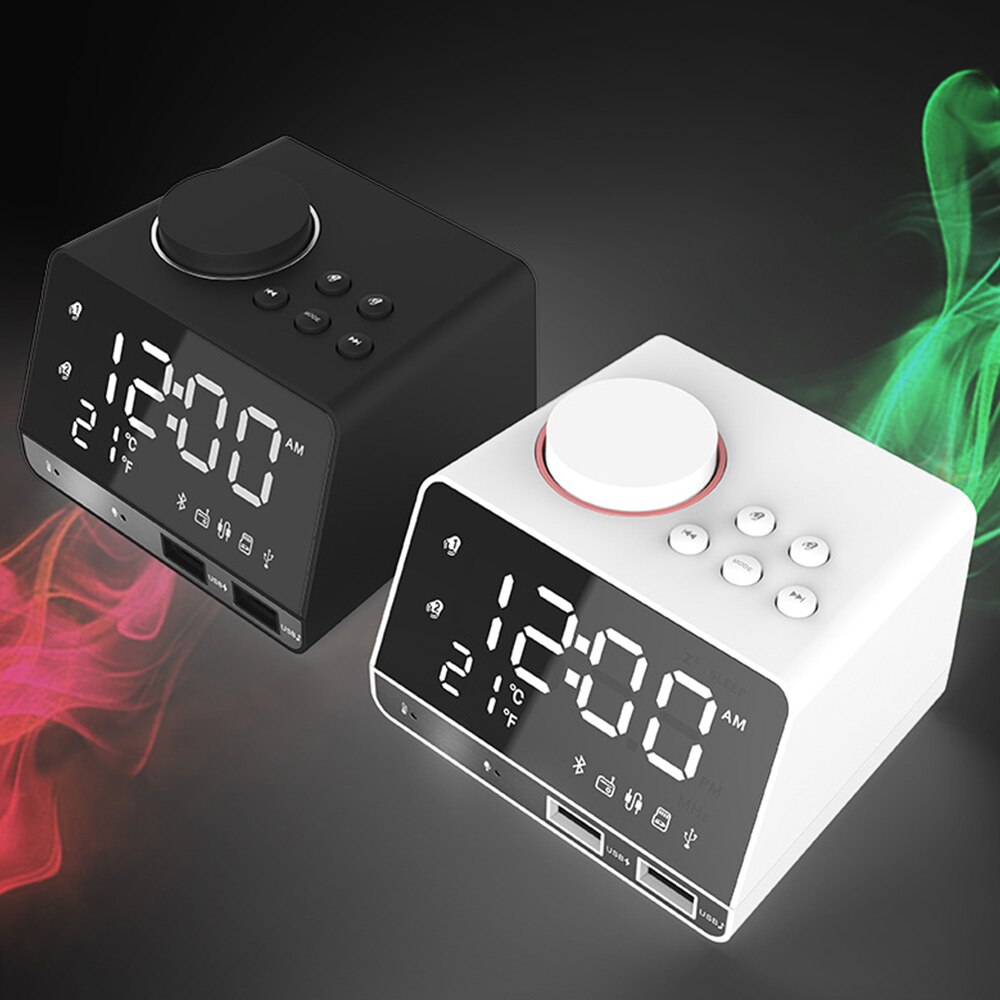 Multi-functional clock FM radio USB charging alarm clock Multi-functional temperature clock home alarm clock