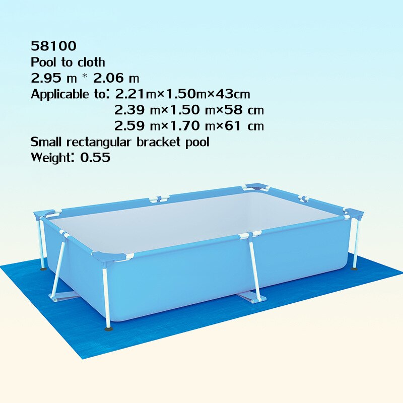 Rectangle Swimming Pool Mat Foldable Pool Floor Cloth Swimming Pool Protective Mat