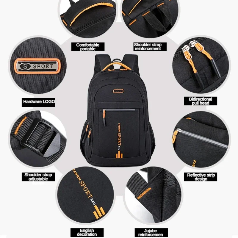 Męskie plecaki Oxford Wodoodporny plecak Biznesowa torba na komputer Casualowe plecaki podróżne Senior High School Student Schoolbag 가방