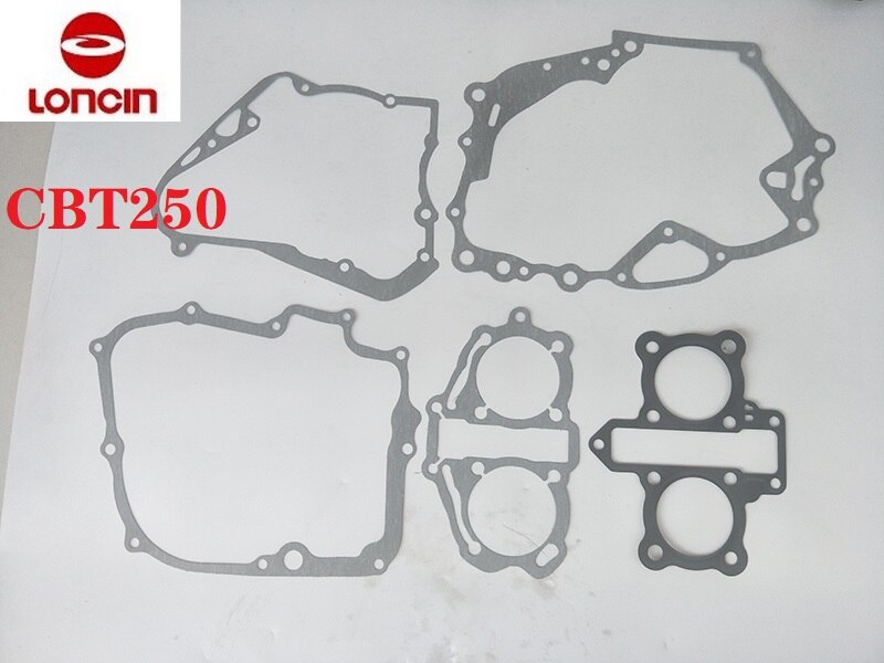LONCIN twin engine gasket cylinder head 250cc Motorcycle V-Engine full gasket head gasket cbt250: full gasket