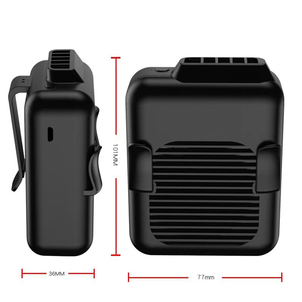 Taille Ventilator, draagbare Handsfree Usb Fan Zomer Draagbare Mini Usb 3 Versnellingen Opknoping Lanyard Clip Op Riem Air Cooling Fan