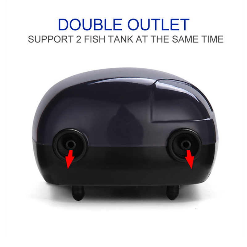Mini luchtpomp aquarium enkel dubbel gat luchtpomp aquarium stille vis zuurstofpomp met voldoende gasvolume