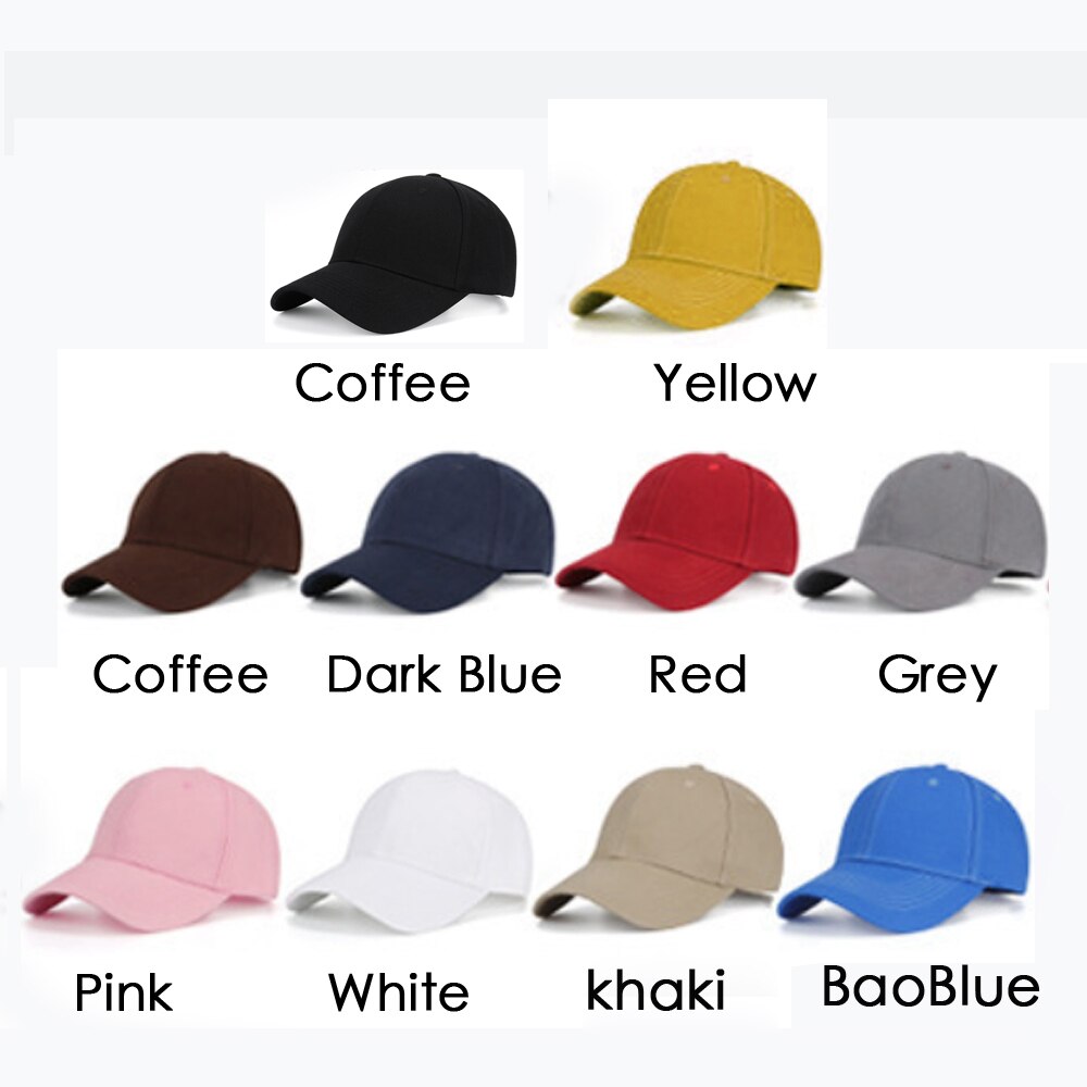Verstelbare Baseball Hoed Mannen Vrouwen Baseball Cap Outdoor Zonnehoed Zwart Mode Snapback Hoed Wit Streetwear Hip Hop caps
