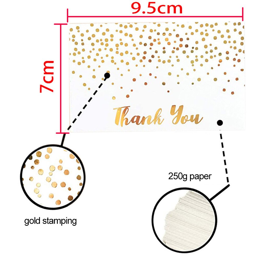 50Pcs Mini White Greeting Card Thank You Cards DIY Handwriting Message Blank Postcard Happy Birthday Wedding Party Decor