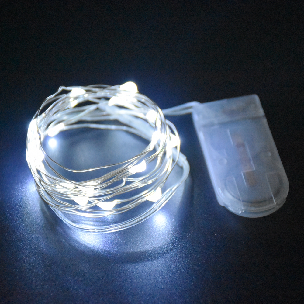 1M 2M Lichterkette Schnur CR2032 Batterie Mini DIY drinnen Zimmer Dekor Licht Hochzeit Weihnachten Lichter Girlande LED dekoration