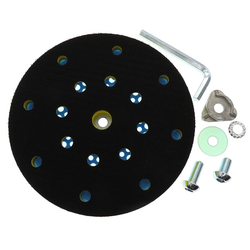 6 Inch 150Mm Multi-Functional Sanding Pad Sander Backing Pad Dust Free 17-Hole Hook and Loop Power Tools Accessories