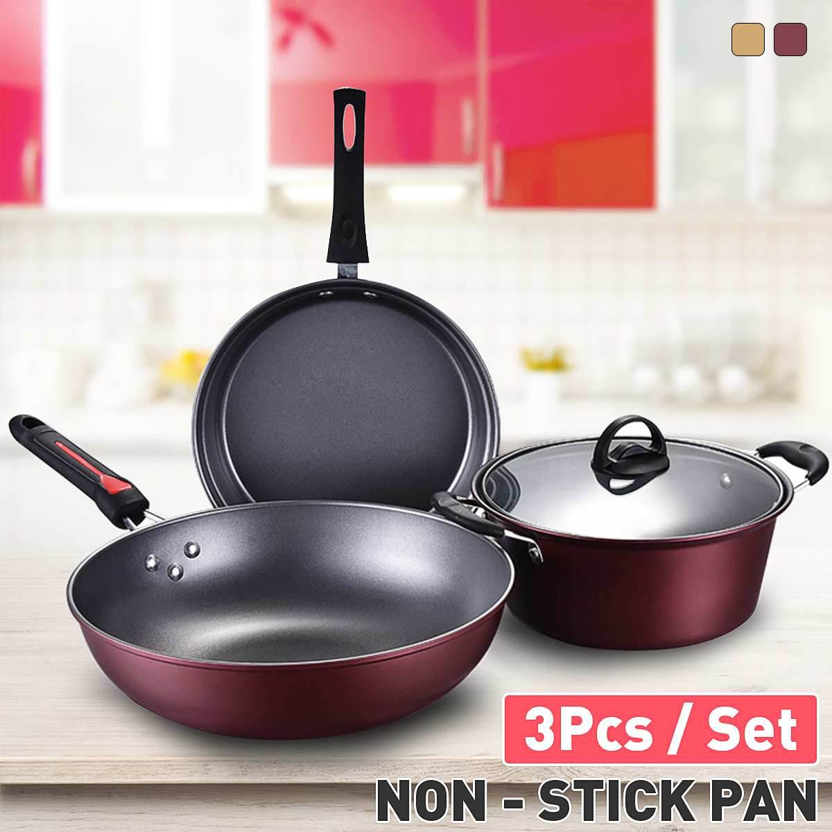 13 st köksredskapssats non-stick kokkärl stekpanna gryta för alla spishällar 20 x 20 x 14cm /40 x 25 x 5cm/ 51 x 31 x 9cm