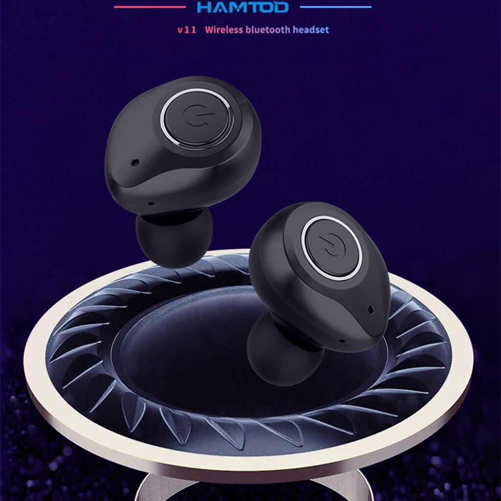 True Wireless stereo Bluetooth 5.0 Earbuds HiFi Stereo Earphone Wireless Stereo Earbuds with HD Microphone Earphone