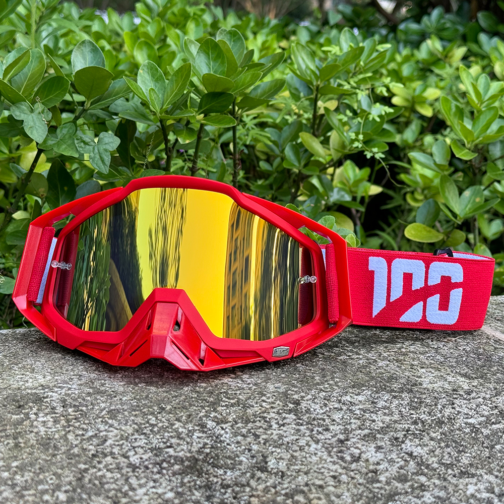 Motocrossglasögon motorcykelglasögon mask vindtät uv-skydd utomhus mtb klättring cykling sport skoter skidglasögon: Svart