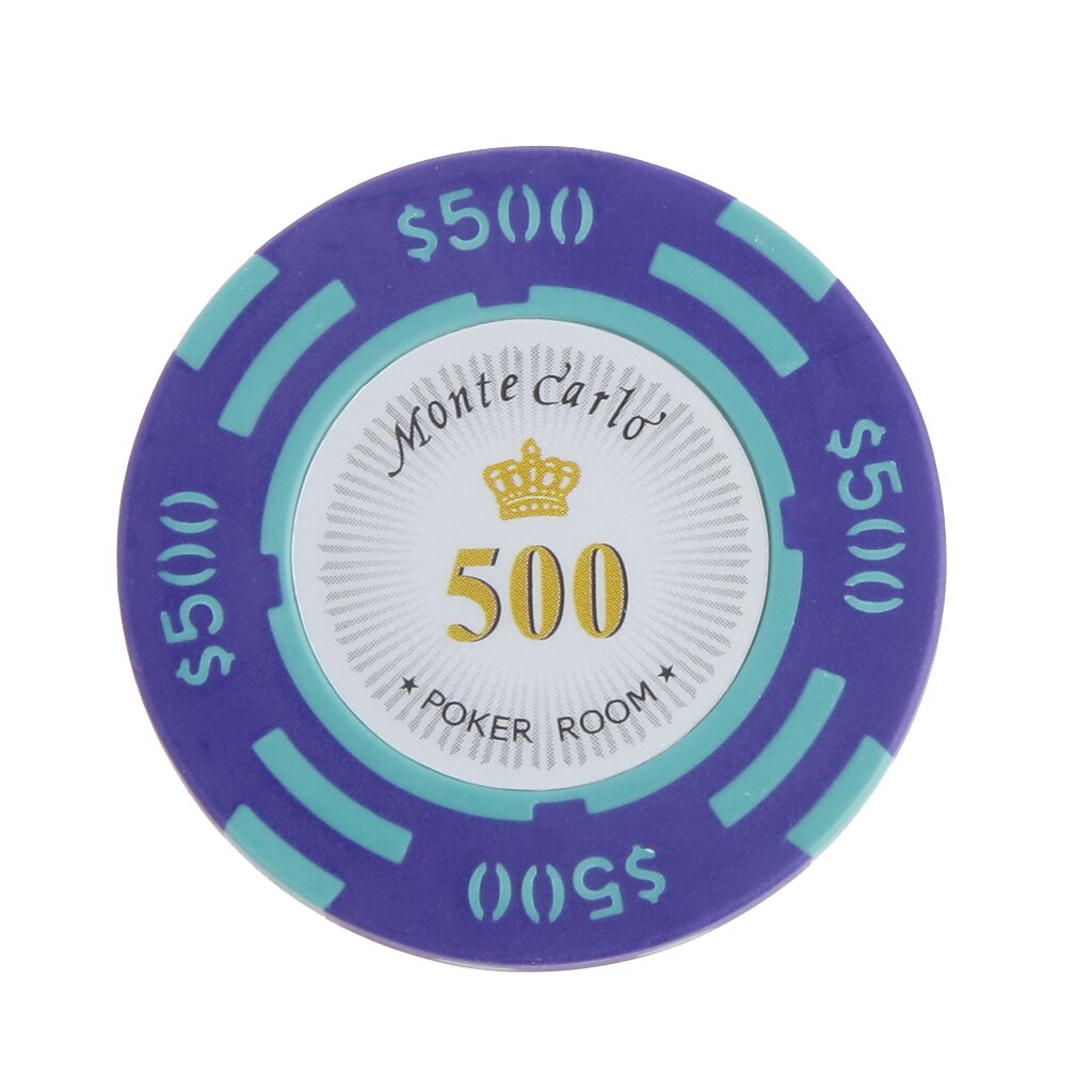 4X0.3 Cm 500 Dollar Par Waarde Monte Carlo Poker Room Label Casino Klei Chips