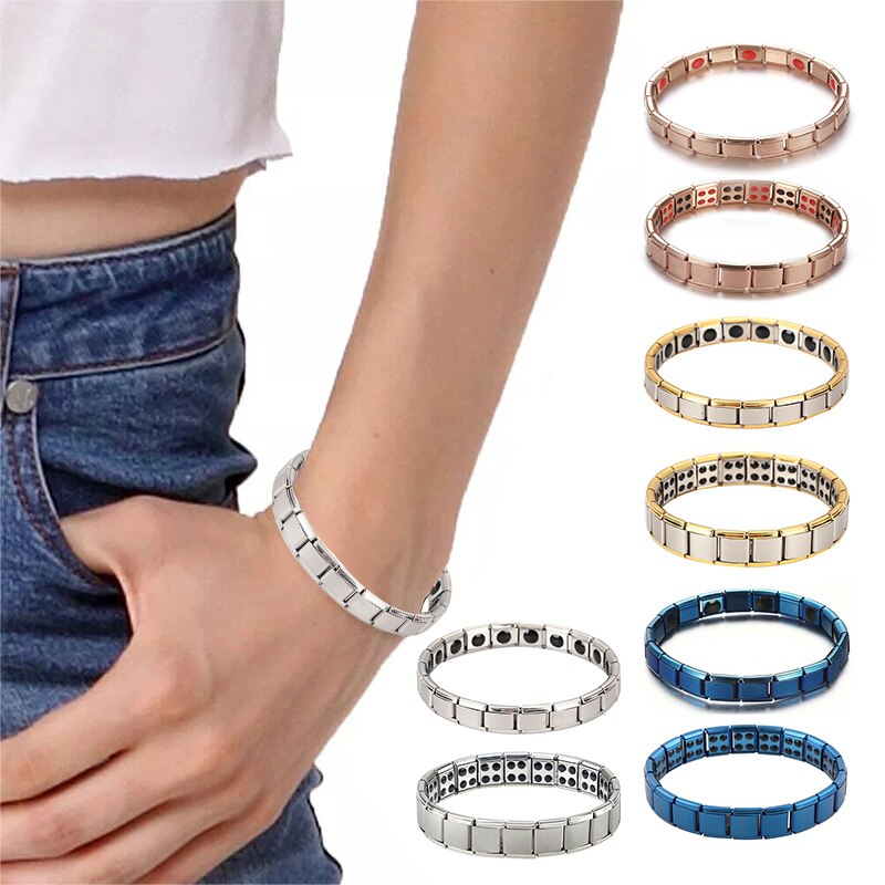 Bracelet magnétique pour homme, soins de santé, perte de poids, thérapie magnétique élémentaire, soulagement de la douleur, arthrite, énergie Bio magnétique,