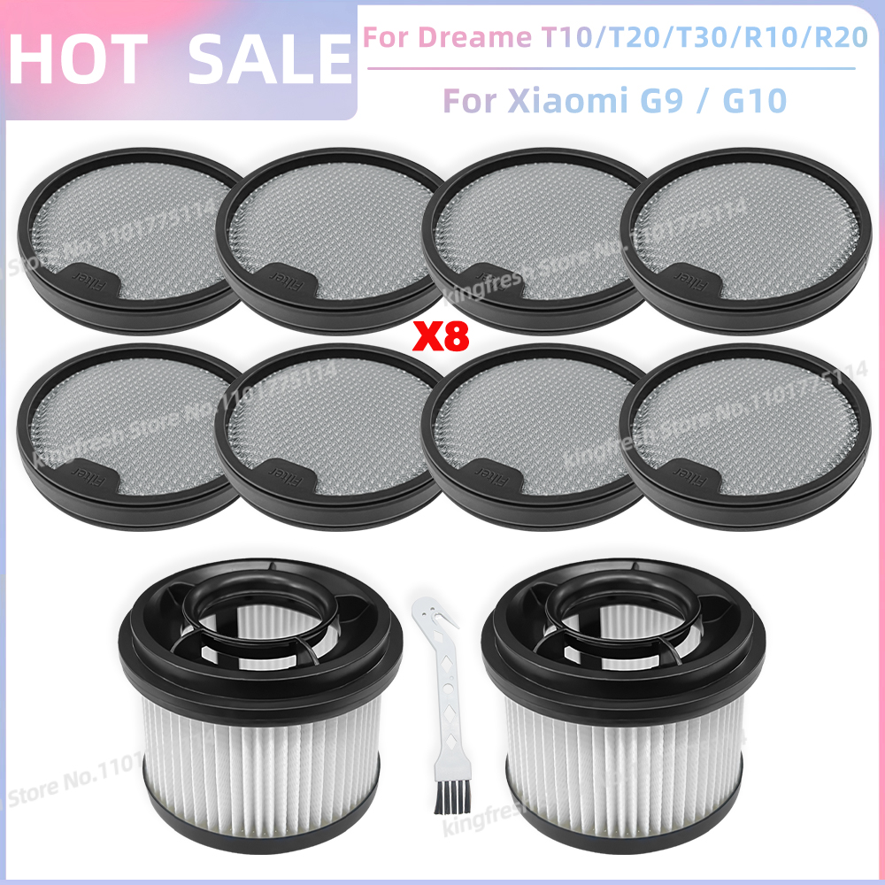 Passend für Dreame T10 / T20 / T20 Profi / T30 / T30 Neo / R10 / R10 Profi / R20, Xiaomi G9 / G10 Ersatzteile Vornachfilter: Schokolade