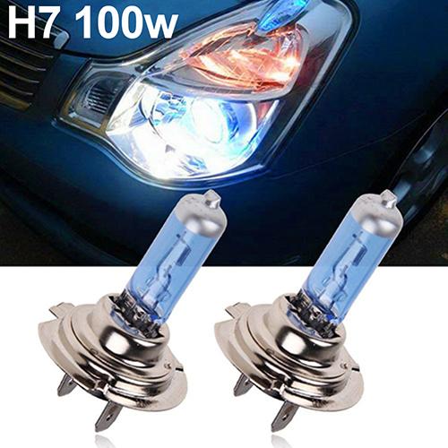 Faros halógenos de Gas de xenón para coche, bombillas blancas de 12V y 100 K, para Exterior, H1/H4/H7 55W/5000 W, novedad, 2 uds.: White H7 100w