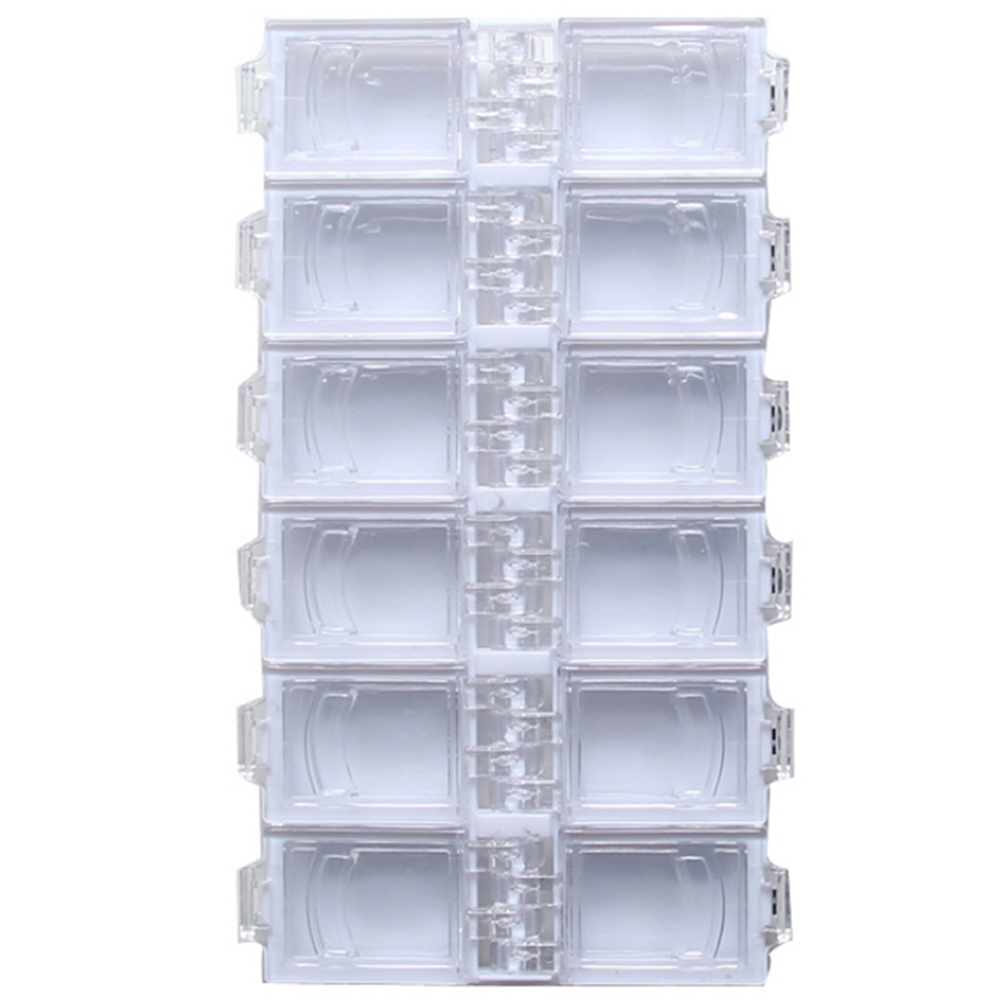Boîte de rangement strass conteneur Portable 12 grilles diamant cosmétique en plastique ongles bijoux organisateur boîte de rangement conteneur