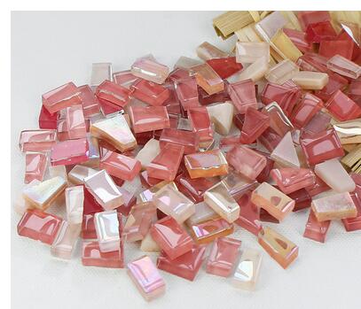 Carreaux de mosaïque en verre de cristal de couleurs mélangées, Puzzle, matériel artisanal pour enfants/enfants, 230g: J