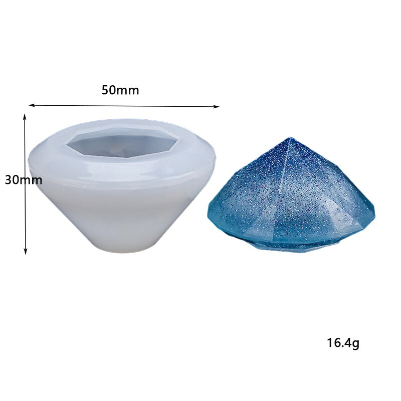 DIY Pyramid Cube Silicone Mold Candle Moulds Diamond Geometry Tool Triangular Pyramid Epoxy Resin Molds Candle Making Supplies: Diamond-S