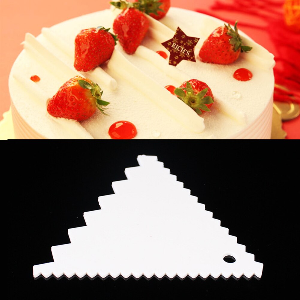 Colorful Multifunctional Irregular Teeth Edge DIY Cream Scraper Set Cake Mold Tools