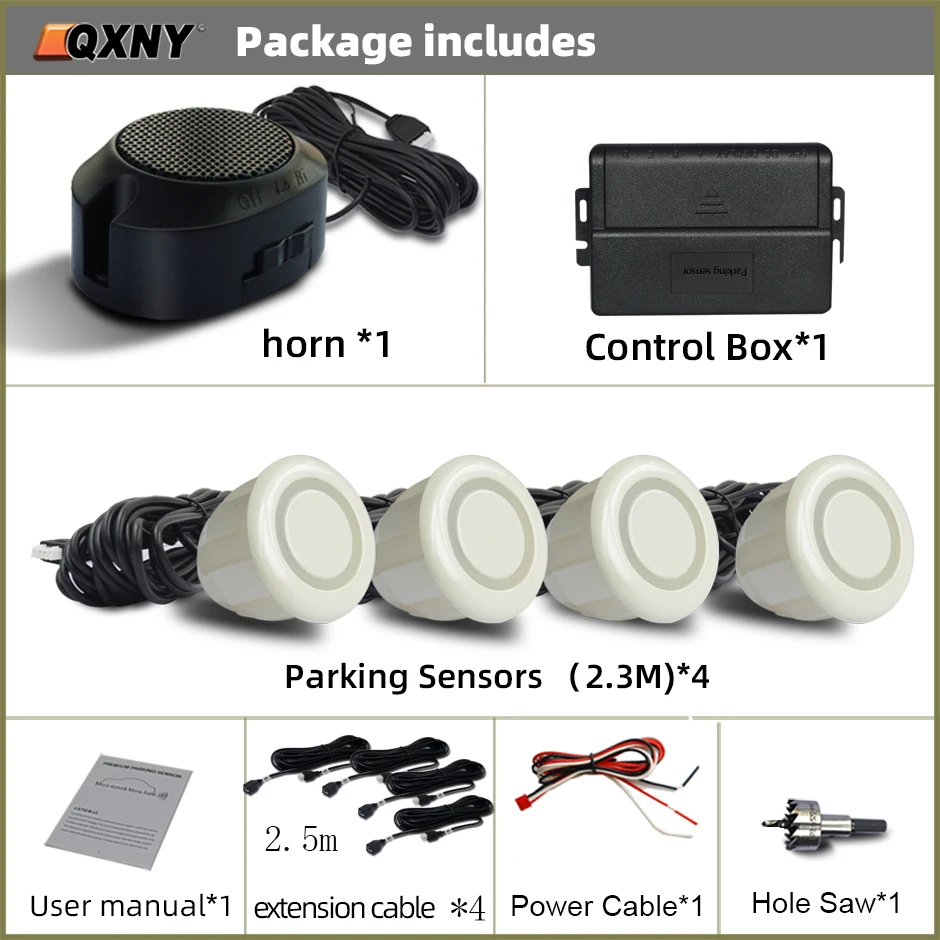 Front Parking Sensor Kit Auto Parktronic Vehicle Assistant System Buzzer Alarm Volume Can be Adjusted Universal: PURPLE