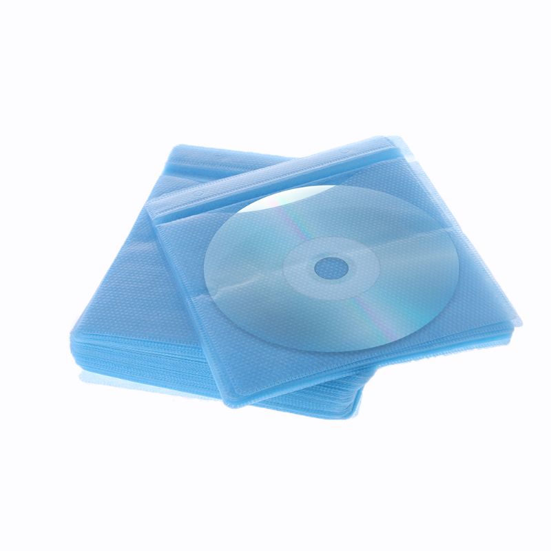 100- piece dvd double-sided cover storage case pp bag cover envelope holder storage bag pp bag for cd/dvd discs