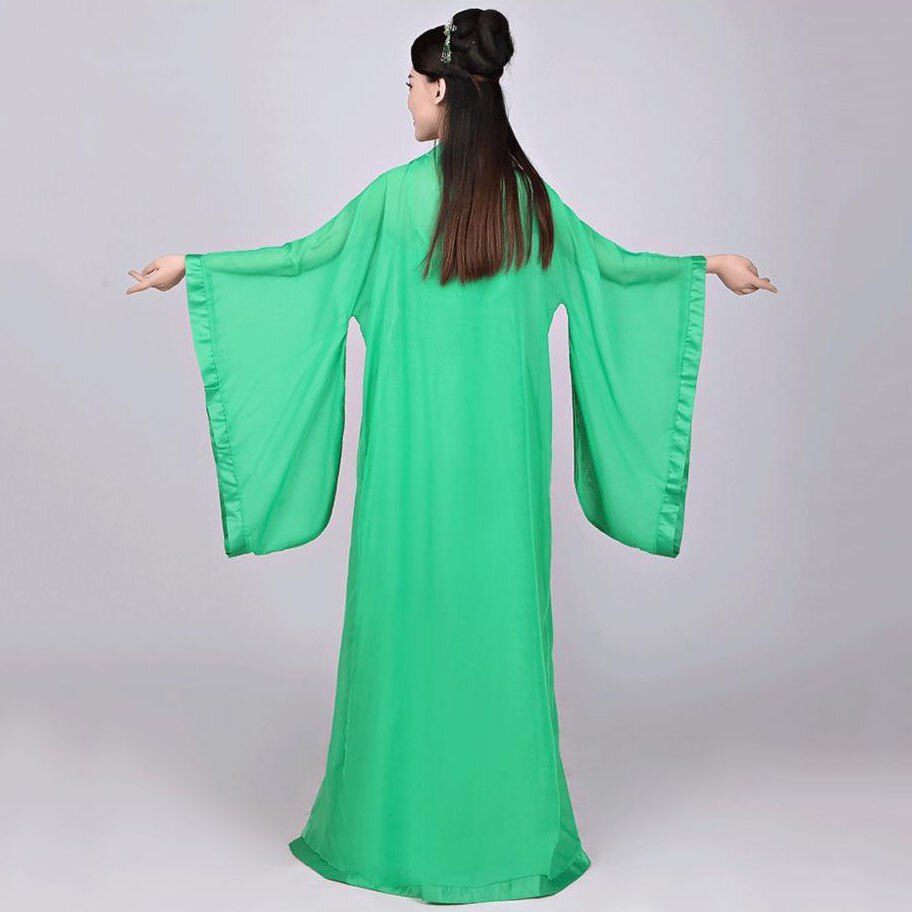 Female Chinese Folk Dance Fairy Dress Green White Stage Costumes Man Hanfu Woman Traditional Chinese Clothing