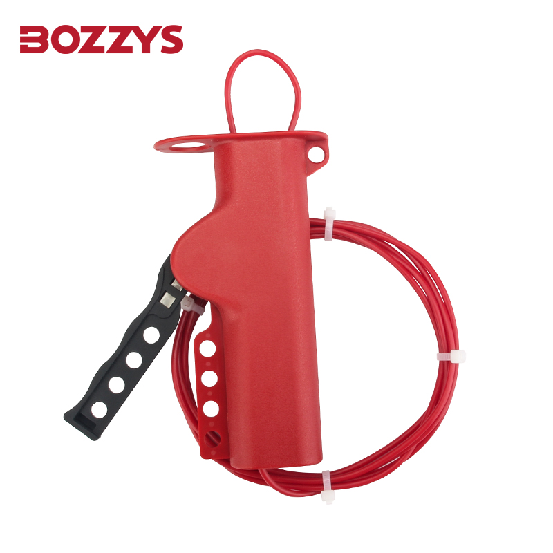 BOZZYS Adjustable Cable Lockout Tagout Locks Red Nylon Cable Lockout Device With Stainless Steel Cable Prevent Accidental Operat: Chrome