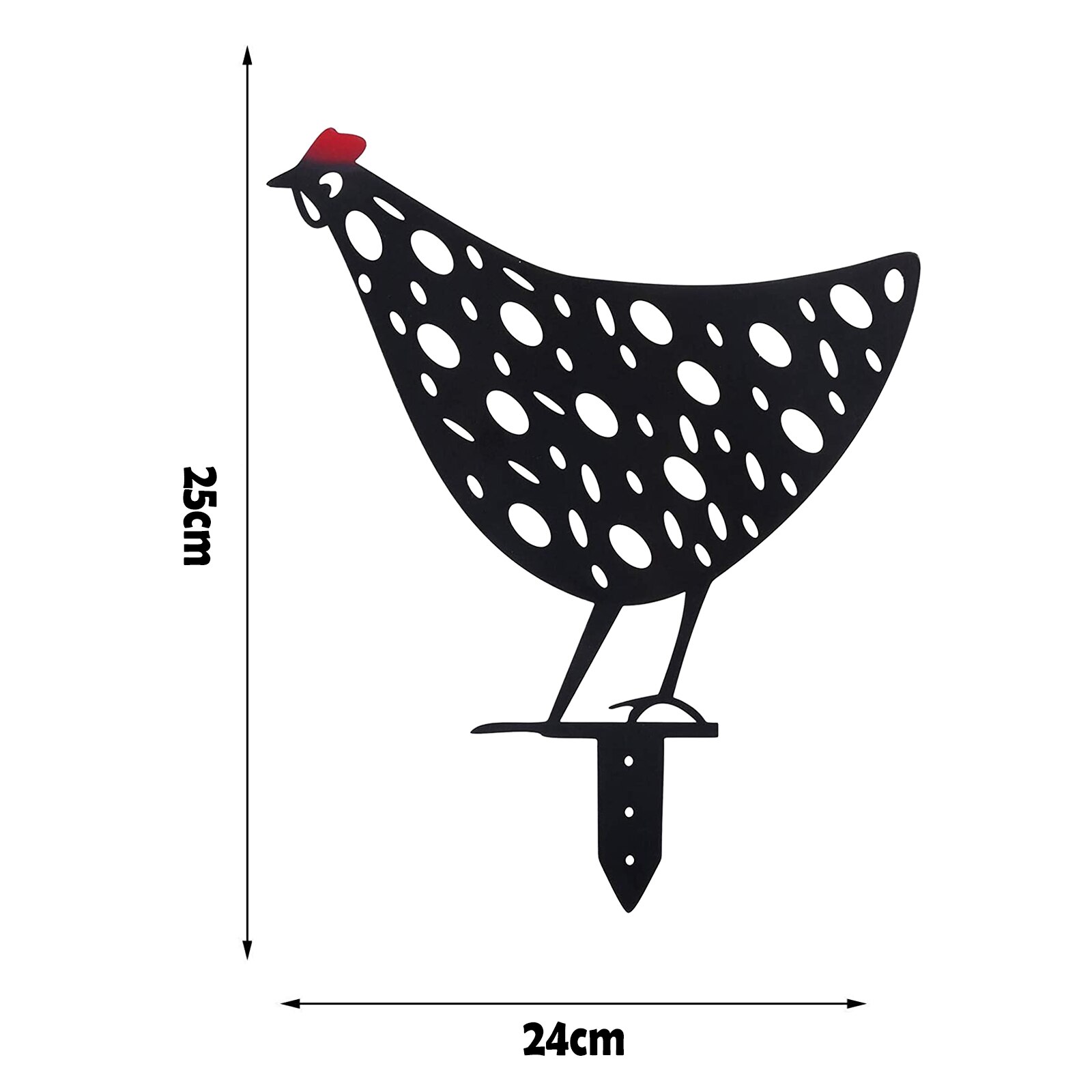 Chicken Yard Art Metal Chicken Home Decoration Backyard Lawn Garden Stakes Farm Rooster Cockerel Steel Chicken Weathervane