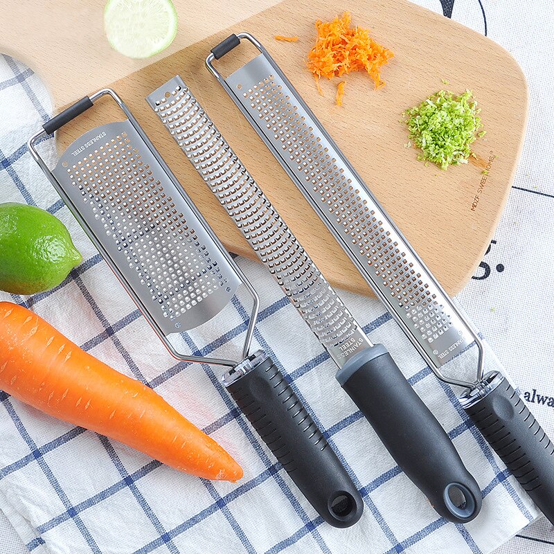 Mill Cheese Grater Stainless Steel Lemon Zester Citrus Ginger Garlic Grater Long Handle Vegetables Kitchen Tool Manual Slicer