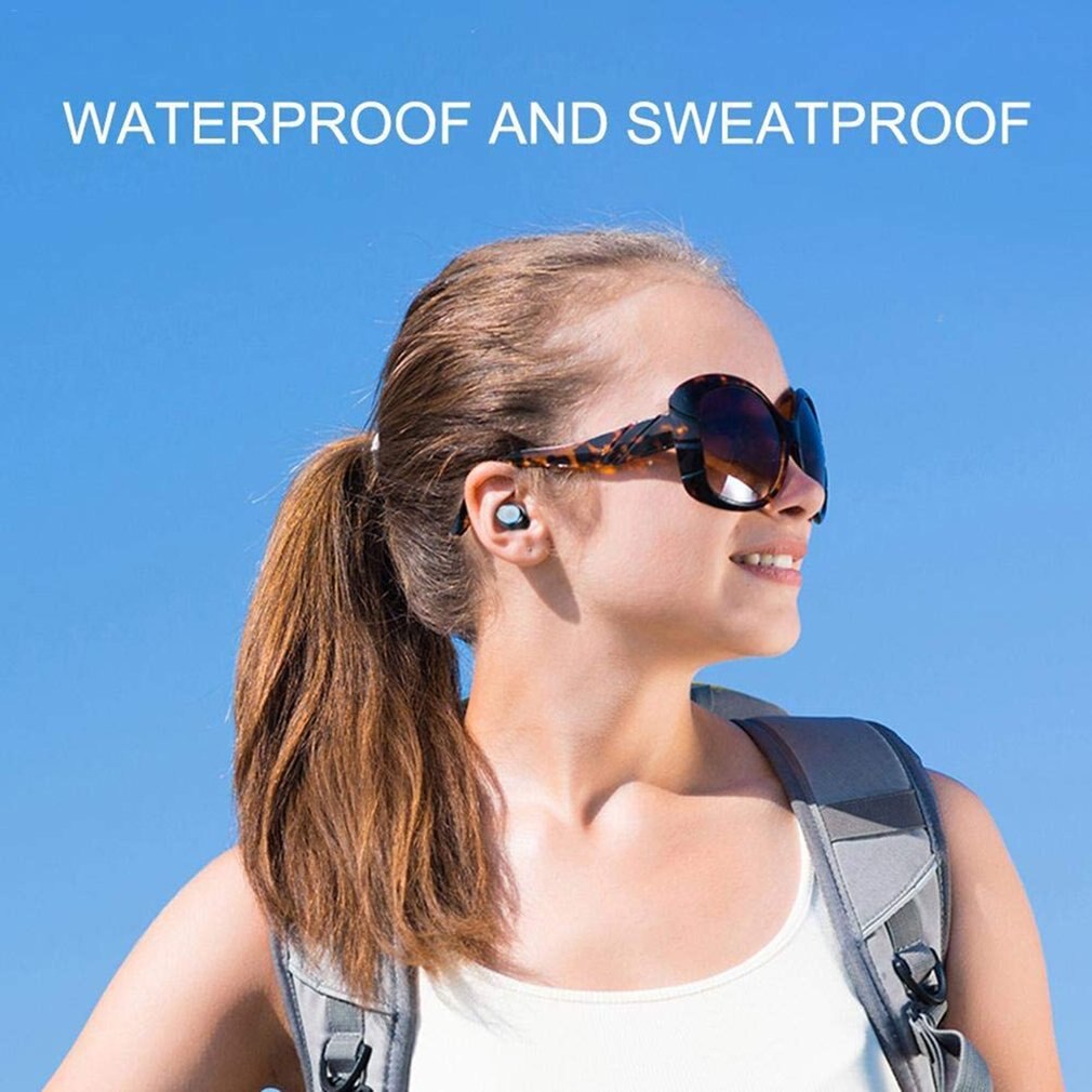 F9 True Wireless Headset 5.0 Wireless Binaural Stereo Headset Portable In-Ear Waterproof Sports Headset