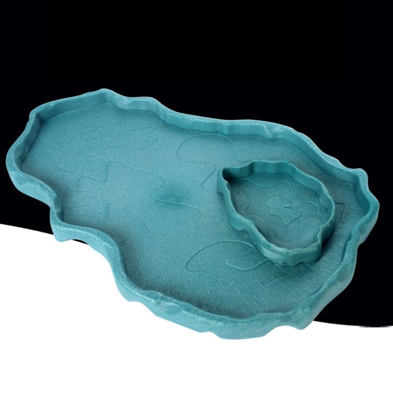 Pet Turtle Reptile Feeder Bowl Basin Feeding Tray Dish Food Water Dispenser Pot K3NA