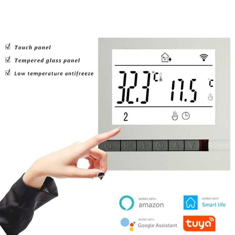Tuya Smart Home Intelligent Room Wifi Thermostat Remote Control Temperature Controller Supports Alexa, Google Home 95~240V AC