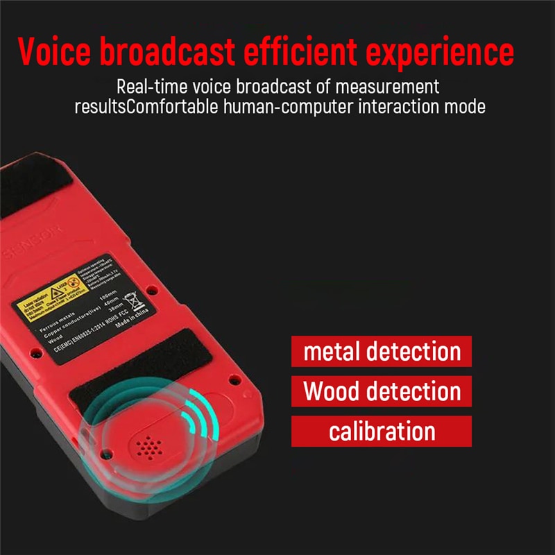 Escáner de pared , barra de acero de UNI-T/tubería de cobre/Cable/Detector de madera y Metal, reproducción de voz, LCD retroiluminado