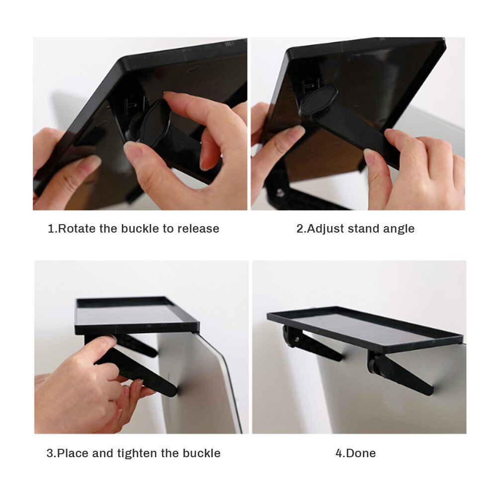 Adjustable Screen Top Shelf Computer Monitor Riser Display TV Shelf Desktop Stand TV Rack Storage Desk