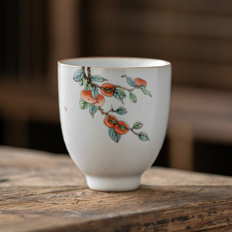 CHANSHOVA 100ml tradicional retro chino pintada a mano de estilo Crackle Taza de cerámica china de té porcelana pequeño café taza H301: 1