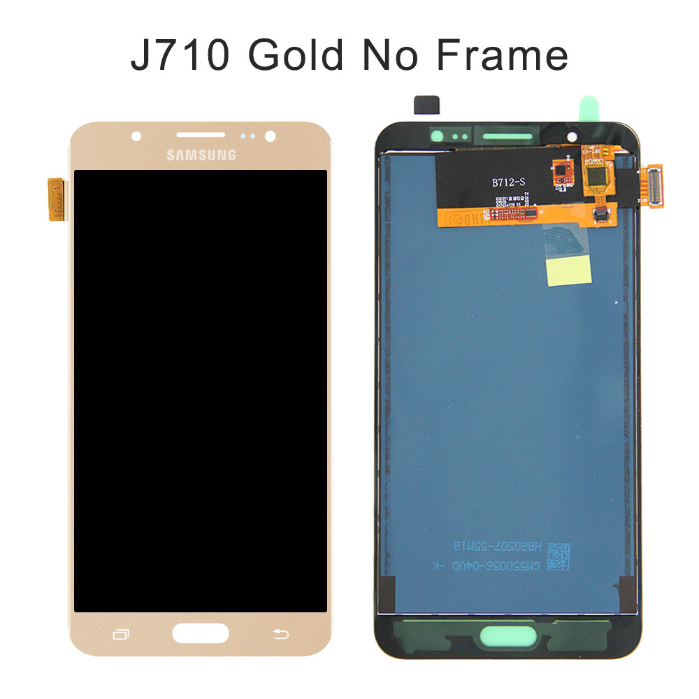 Können Einstellen Helligkeit J700 LCD J710 Digitizer Für Samsung GALAXY J7 Pro Display Touchscreen Digitizer J730 LCD Montage: J710 Gold