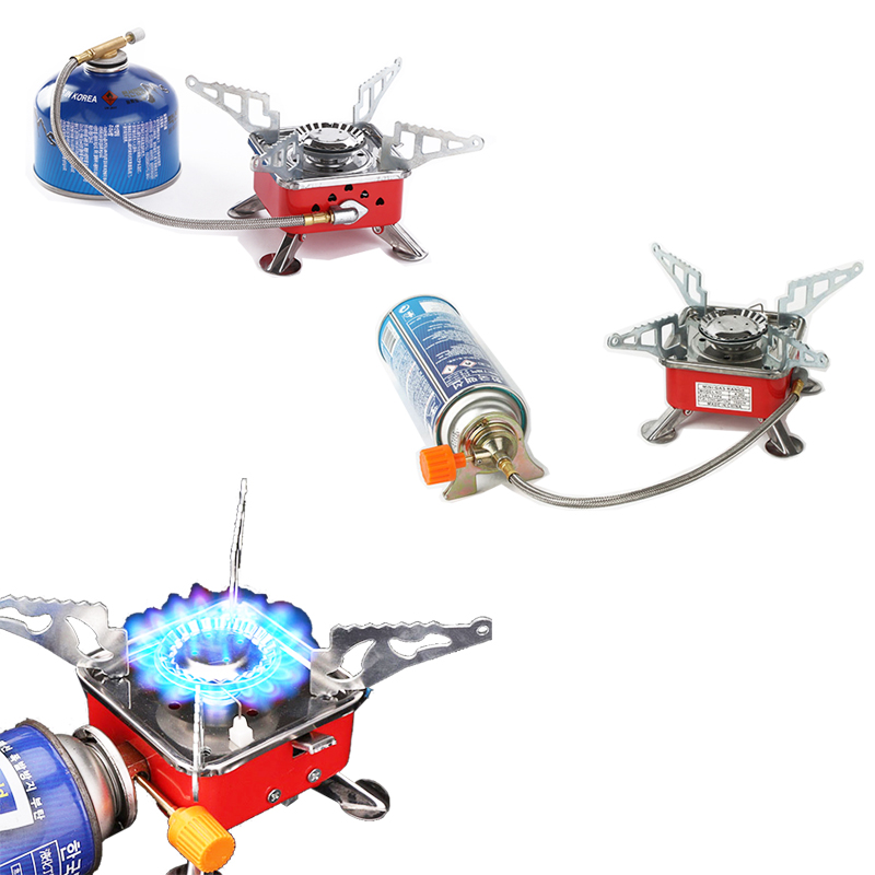 Portable Outdoor Mini Portable Folding Stove Gas Heater Camping Burner Picnic Cooker BBQ Heating Foldable Furnace Head
