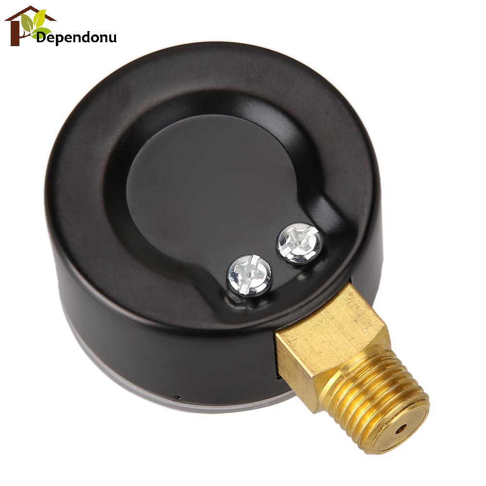 0/15 PSI 0/1 Bar Pressure Gauge Fuel Air Compressor Meter Hydraulic Pressure Tester Manometer Double Scale Pressure Measurer