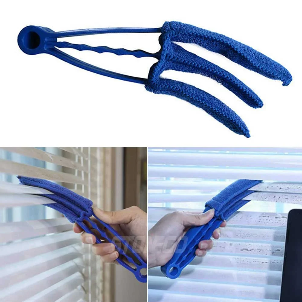 Brosse de nettoyage de lame aveugle vénitienne en Microfibre, pratique, pour climatiseur de fenêtre, plumeau de voiture, sortie de ventilation, brosse de nettoyage