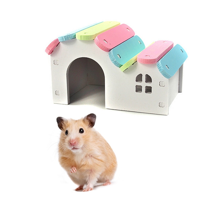Hamsters Nest Huis Loft Bed Kooi Nest Huisdier Kasteel Zelf Vergadering Huisdier Huis
