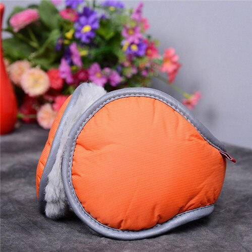 Vattentäta varma hörselkåpor vintervikbara reflekterande hörselskydd täcker kyltåliga justerbara hörselkåpor: Orange