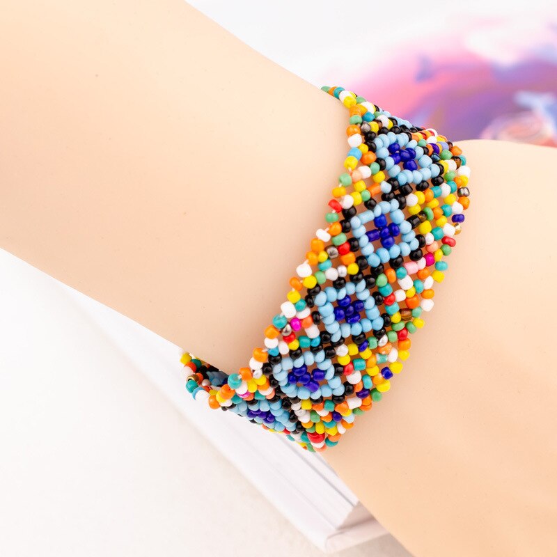 Svärdotter mia mizhu-serien populärt elastiskt armband för damer enkelt handvävt armband i strandsemesterstil: 2156 17