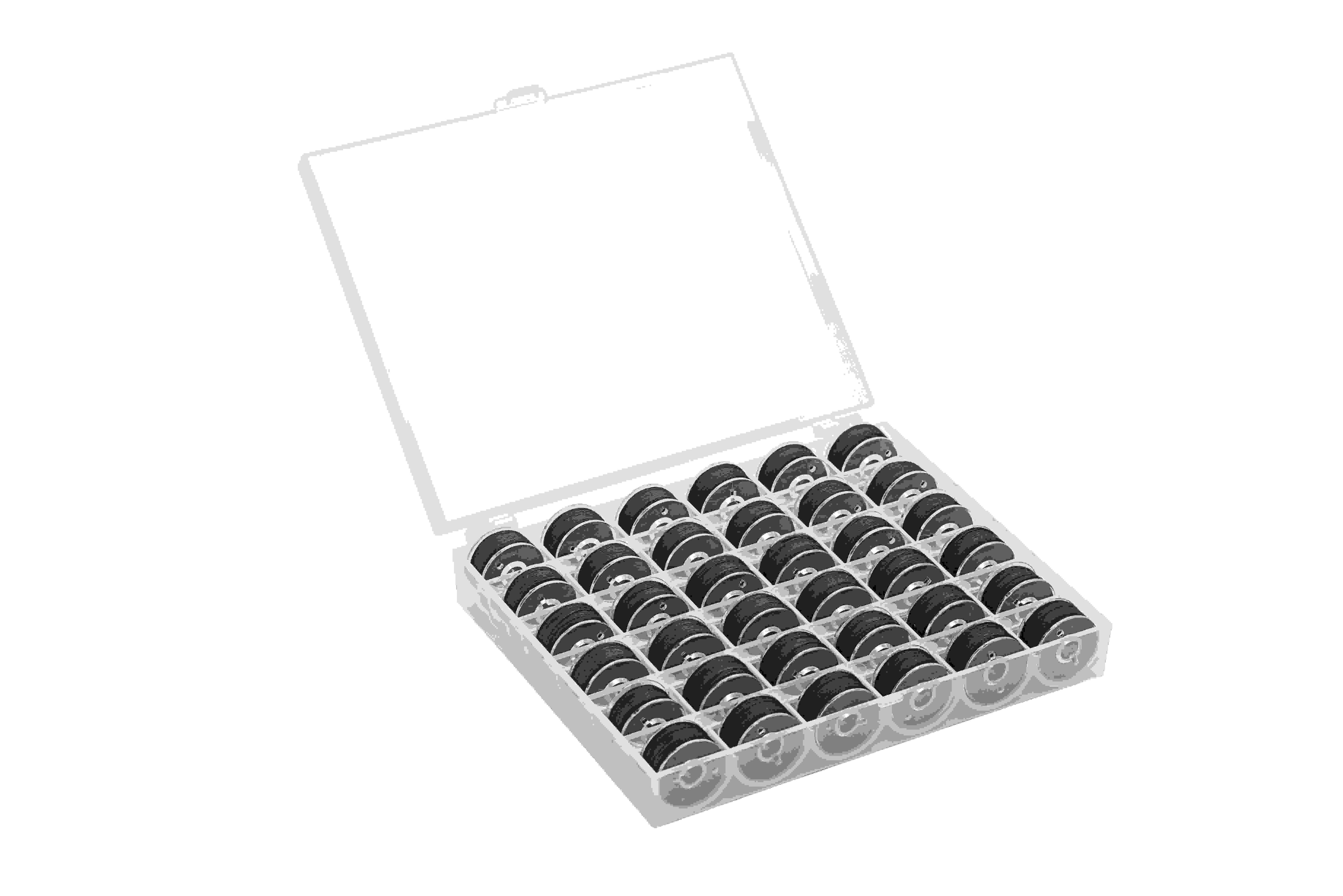 Fil de canette 108 couleurs 72 couleurs 40S/2 taille A SA156 pour Machines à coudre et à broder: 36 black