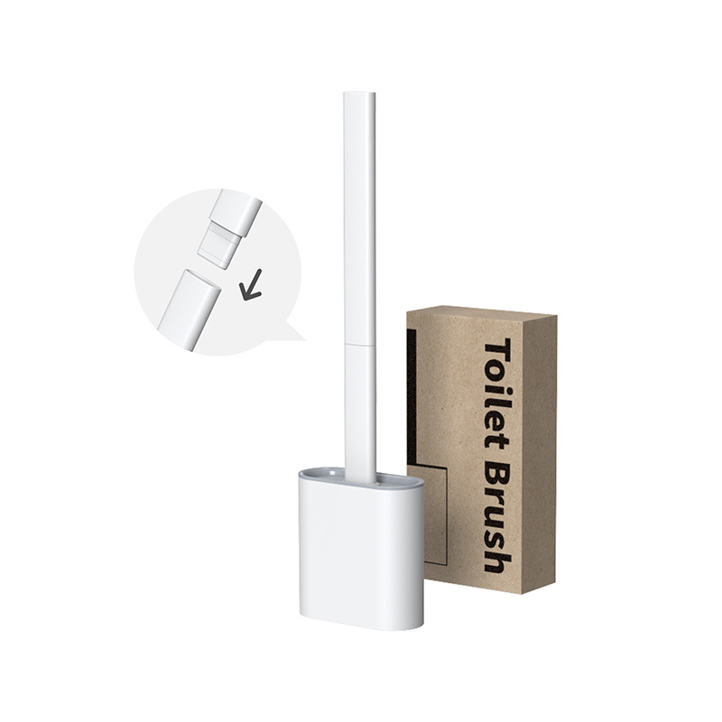 Toiletborstel Met Houder Zwart Muur Gemonteerde Afneembare Handvat Badkamer Cleaner Duurzaam Wc Accessorie Wc-borstel Tooll