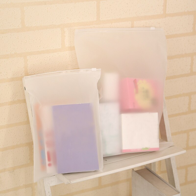 Portable Translucent Plastic Package Cloth Travel Storage Pouch Waterproof Bag Zip Suitcase Cloth Organizer Packaging Bags