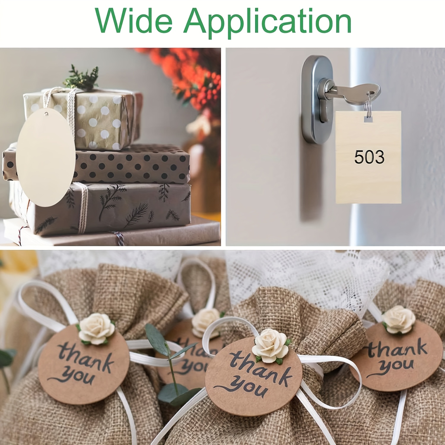 36 peças de etiquetas de madeira em branco retangulares de ângulo reto com furo 2.76x4.33 peças de madeira etiquetas de presente de madeira para projetos de artesanato