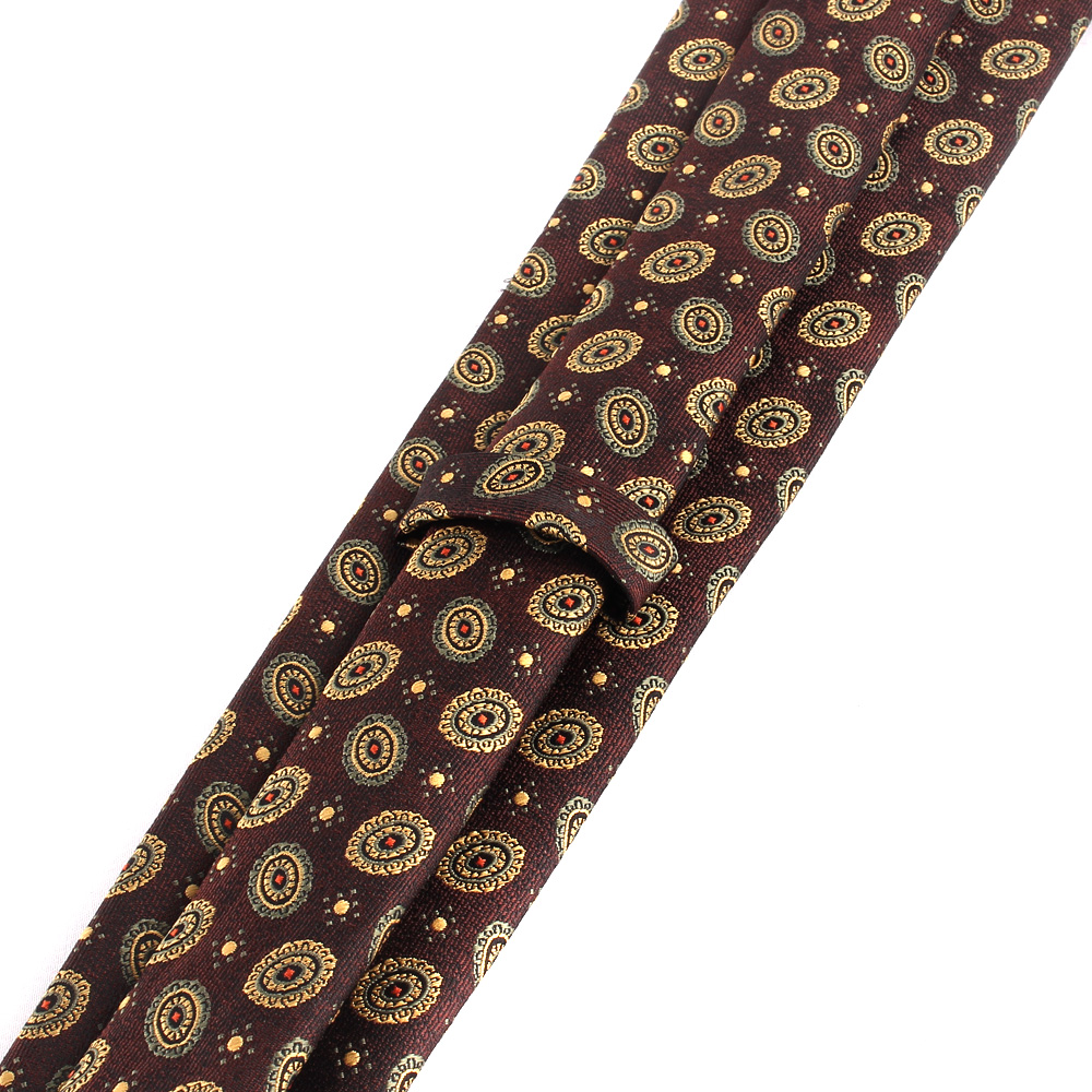 Maillard Coffee Color Ties For Men Women Floral Stripe Neck Tie For Wedding Business Classic Brown Color Neckties Men's Neck Tie