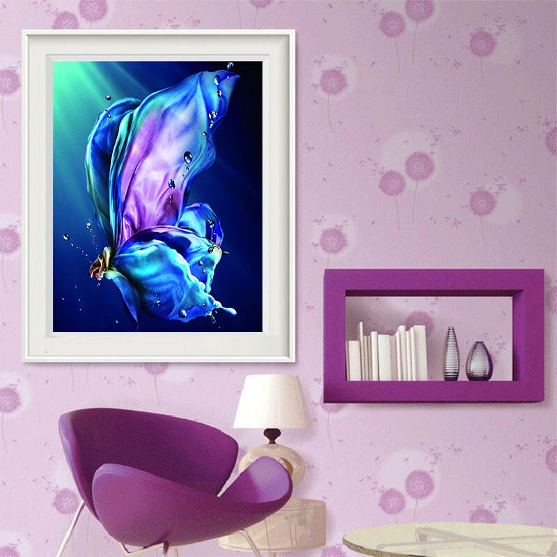 Full Diamond 5D DIY Diamond Painting"Pretty butterfly"Diamond Embroidery Cross Stitch Rhinestone Mosaic Painting: 2587