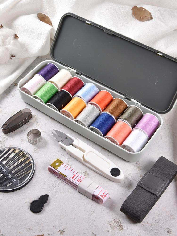 51PCS/Set Household Sewing Box Set Portable Multi-function Sewing Kit Hand Sewing Needle Storage Box